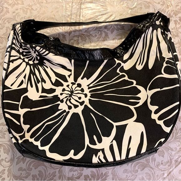 Tianni Handbag Hawaiian Hibiscus Flower Design Canvas & Vegan Leather Gorgeous - Picture 1 of 7